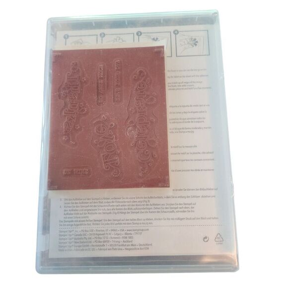 Stampin' Up! OUTLINED OCCASIONS Stamp Set of 6 126016 Celebrate Thanks Love - Picture 4 of 5